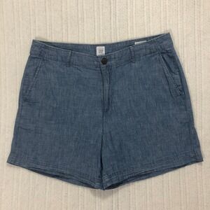 GAP‎ Chambray Shorts 5" Inseam Casual Everyday Blue Denim Size 10